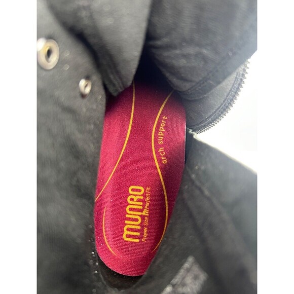 Munro Hartley Black Leather Ankle Boots Women's Size 9.5M-Scuffed toe - Picture 10 of 11